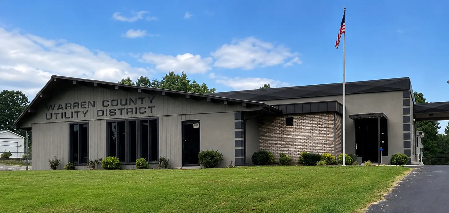 The Warren County Utility District office building in McMinnville, Tennessee.